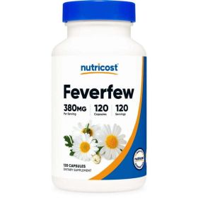 Nutricost Feverfew Capsules 380mg, 120 Capsules, Vegetarian Friendly, Non-GMO & Gluten Free