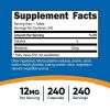 Nutricost Melatonin 12mg, 240 Tablets - 12mg Per Serving, Non-GMO, Gluten Free Supplement