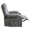 Vanbow.Recliner Chair Massage Heating sofa with USB and side pocket 2 Cup Holders (Grey)