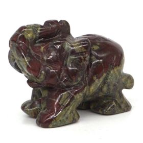 Elephant Statue Natural Gemstone Carved Healing Crystal Amethyst Quartz Animals Figurine Reiki Stones Lucky Decoration Wholesale (Color: Dragon Blood Jasper, size: 2 IN)