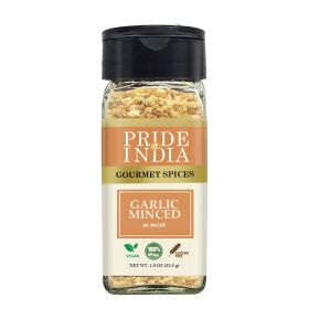 Pride of India ‚Äì Garlic Minced ‚Äì Gourmet Seasoning ‚Äì Ideal for Dips/Sauces/Bread/Salad/Stir-Fries ‚Äì Ideal Pantry Condiments ‚Äì Easy to Use (size: 1.9 oz)